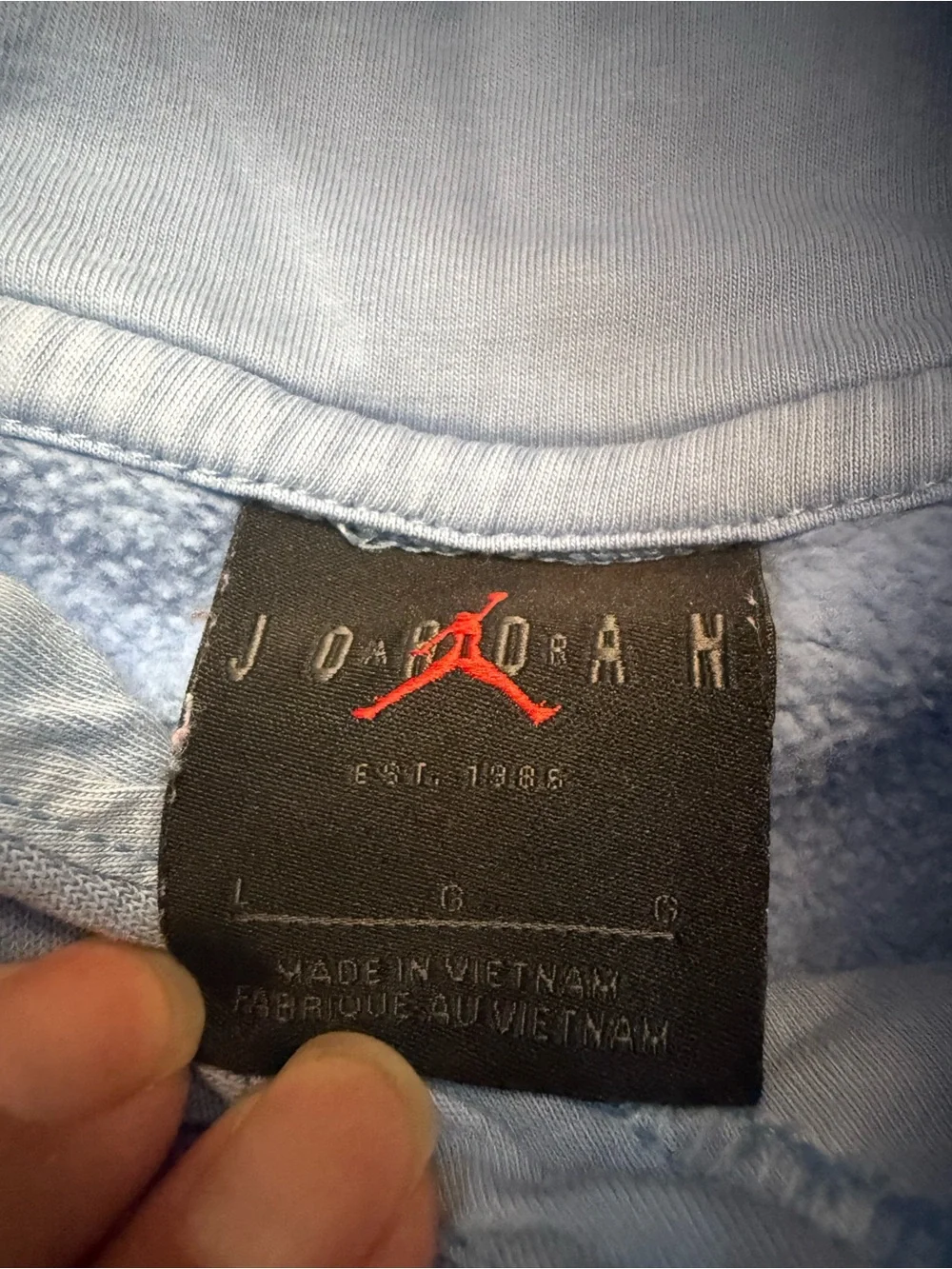 Nike North Carolina Light Blue Jordan Hoodie